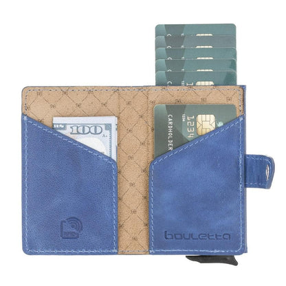 Bouletta Terry Coin Leather Mechanical Card Holder