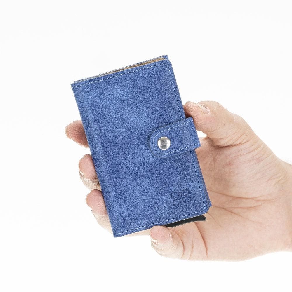 Bayelon Terry Leather Mechanical Card Holder with Coin Slot