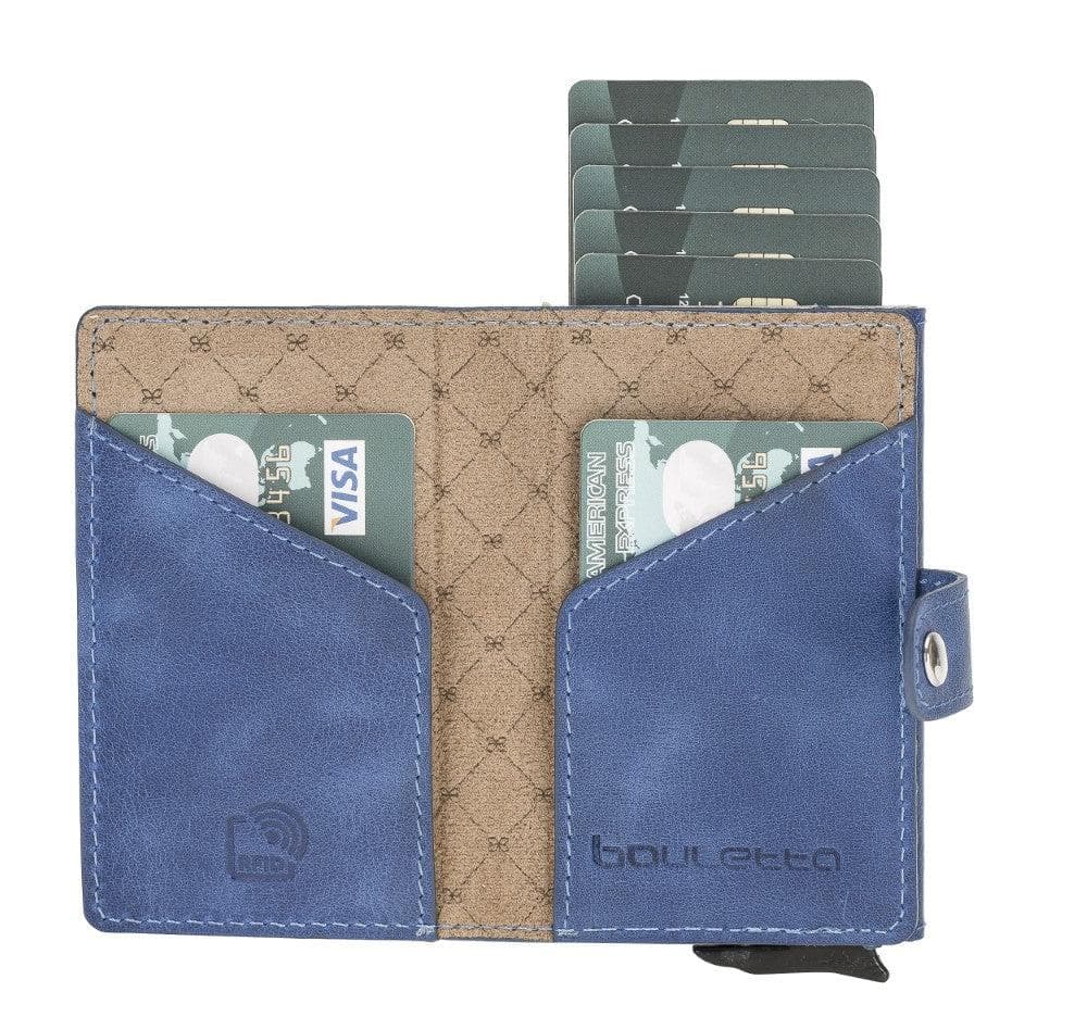 Bayelon Terry Leather Mechanical Card Holder with Coin Slot