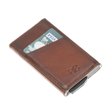 Bouletta Torres Leather Mechanical Card Holder