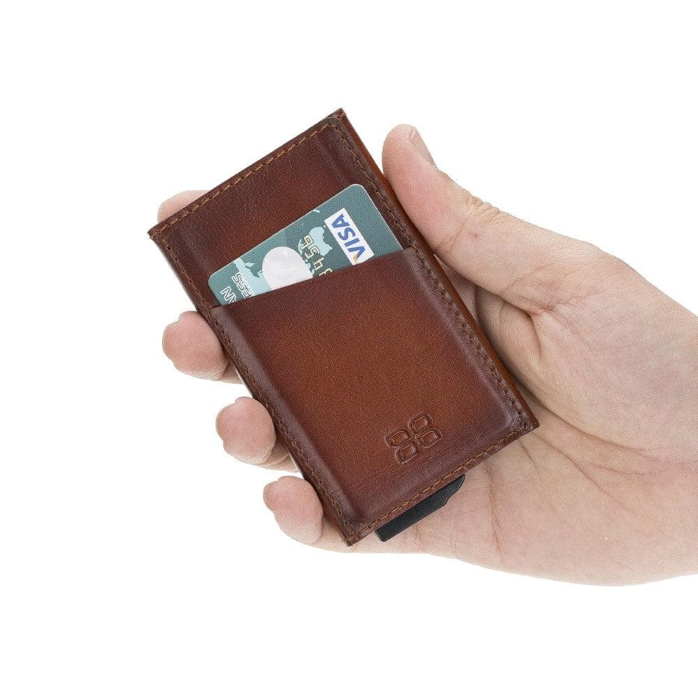 Bouletta Torres Leather Mechanical Card Holder