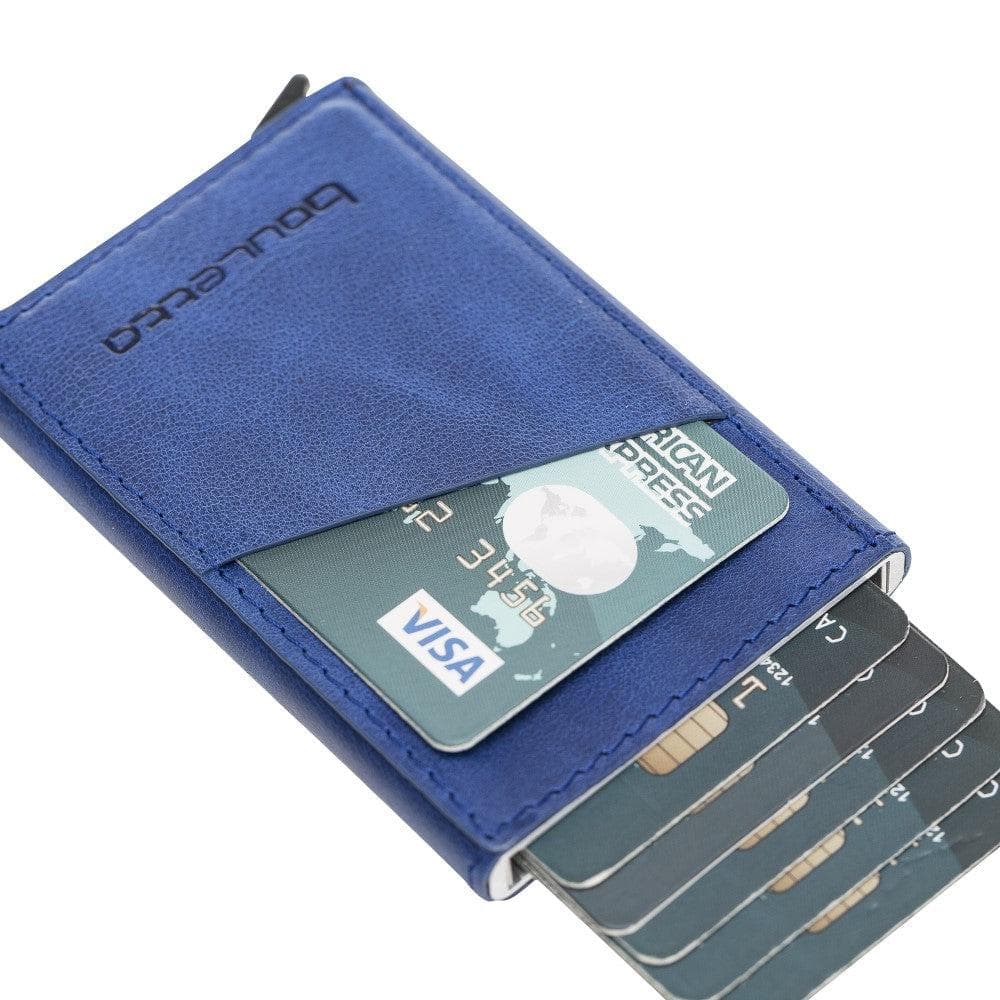 Bayelon Torres Leather Mechanical Card Holder with RFID Protection