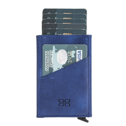 Bouletta Torres Leather Mechanical Card Holder