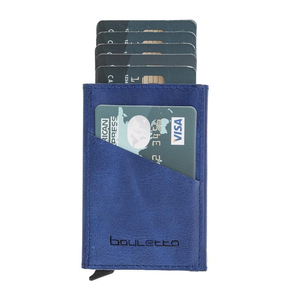 Bayelon Torres Leather Mechanical Card Holder with RFID Protection