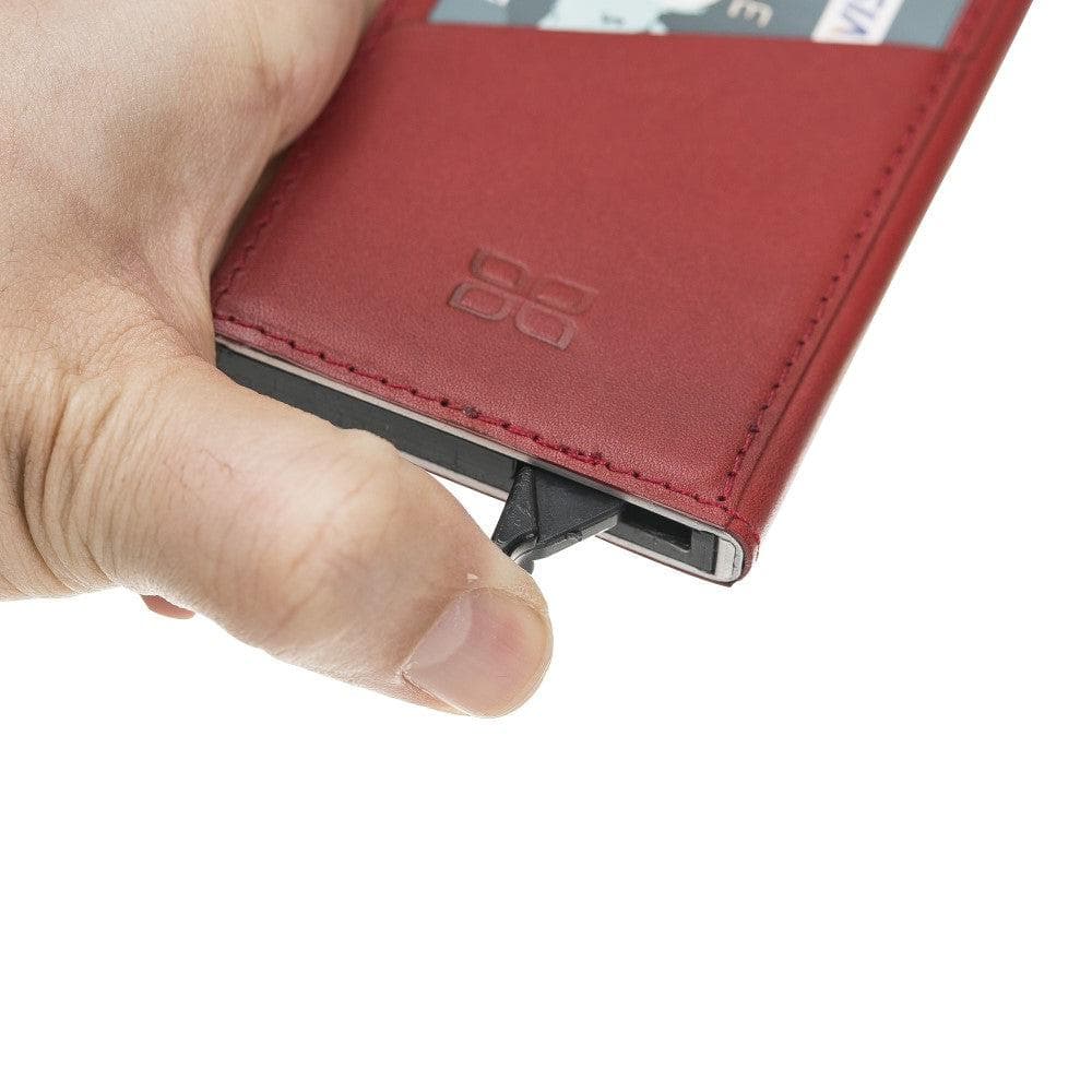 Bayelon Torres Leather Mechanical Card Holder with RFID Protection