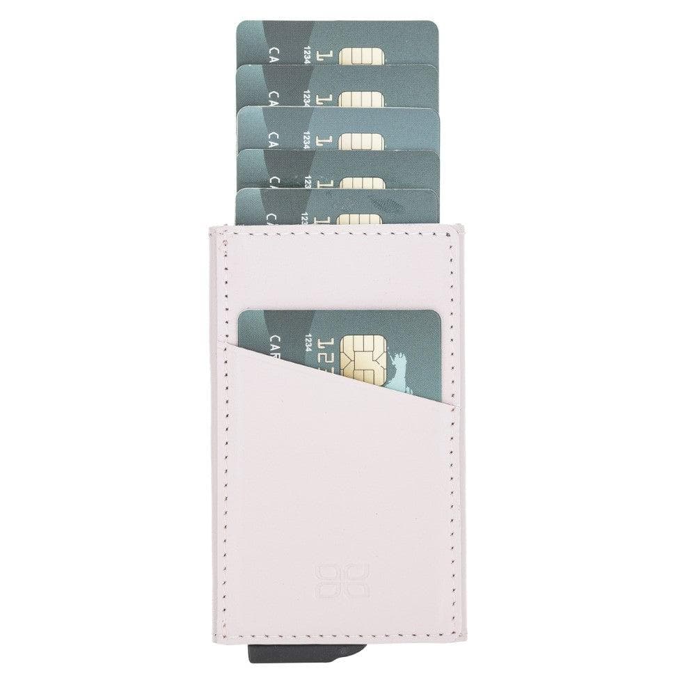 Bayelon Torres Leather Mechanical Card Holder with RFID Protection