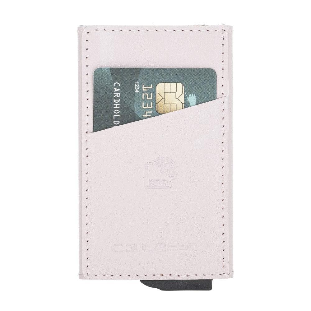 Bayelon Torres Leather Mechanical Card Holder with RFID Protection