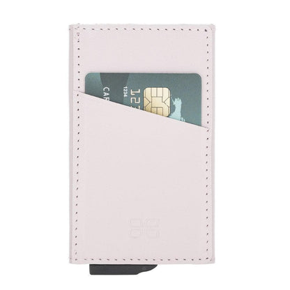 Bouletta Torres Leather Mechanical Card Holder Pink