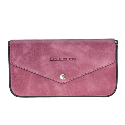 Bouletta Tria Leather Women Clutch Bag Sandy Red