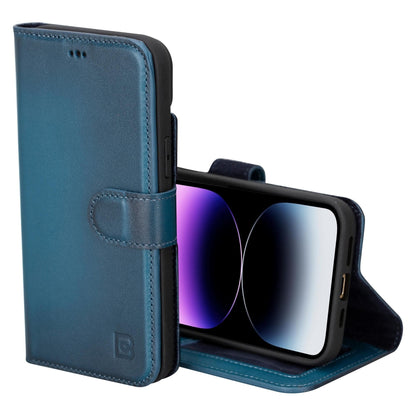 Bouletta Magic iPhone 15 Series Detachable Leather Wallet Case - MW Blue