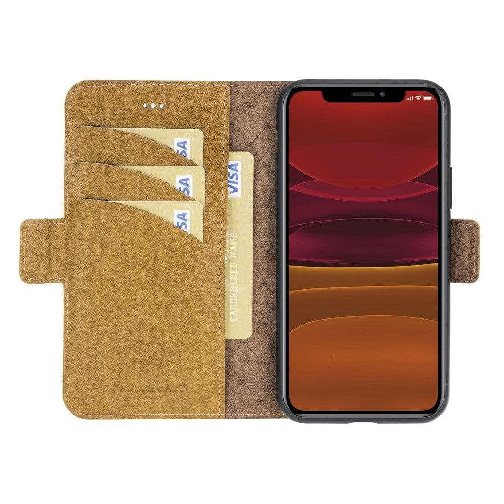 Bouletta Wallet Case iPhone 11 Series Non-Detachable Leather Wallet Case - WC I Phone 11 Pro Goldenrod