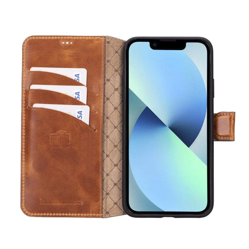 Bouletta Wallet Case iPhone 11 Series Non-Detachable Leather Wallet Case - WC İphone 11 Pro Max Golden Tan