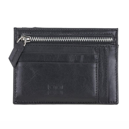 Bouletta Zip Leather Card Holder Black