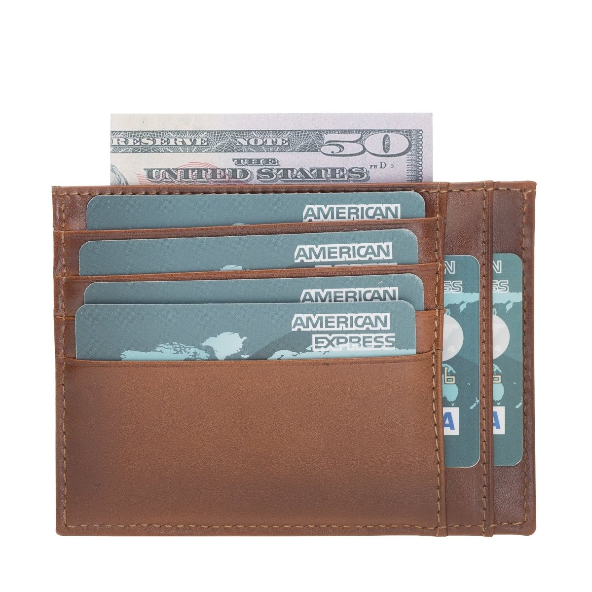 Bayelon Zip Slim Full Grain Leather Wallet & Card Holder #color_