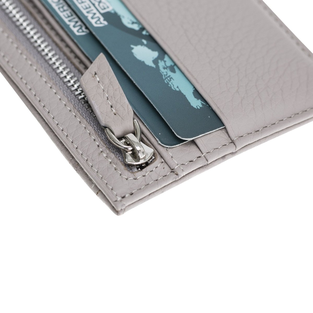 Bayelon Zip Slim Full Grain Leather Wallet & Card Holder #color_