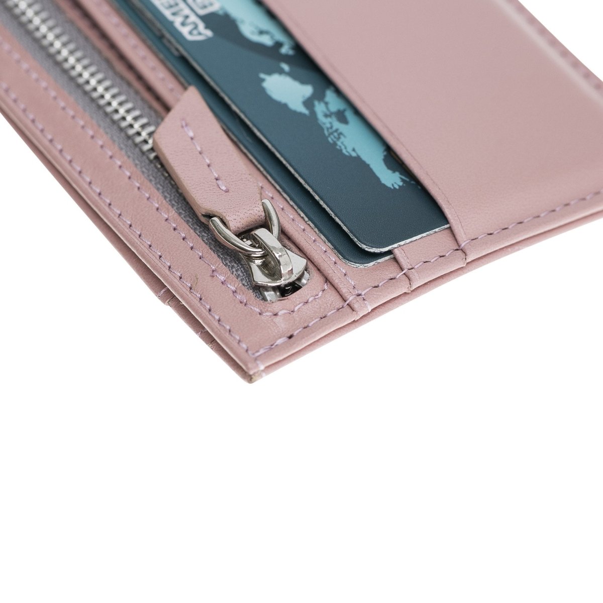 Bayelon Zip Slim Full Grain Leather Wallet & Card Holder #color_