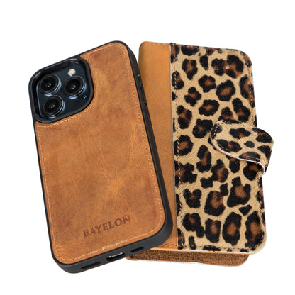 Bayelon iPhone 13 Pro Leather Wallet Case with Kickstand #color_