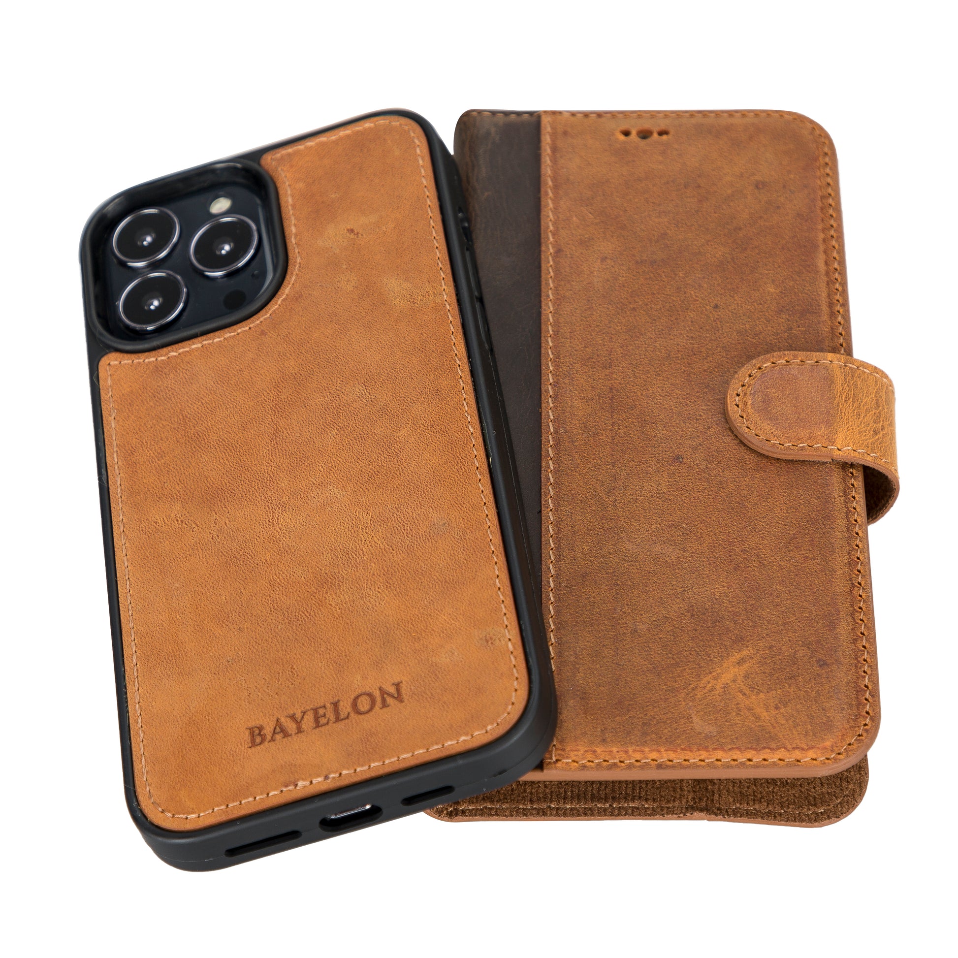 Bayelon iPhone 13 Pro Max Leather Detachable Wallet Case #color_