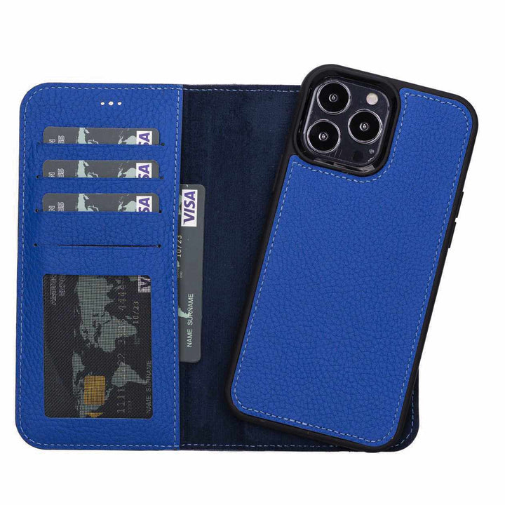 iPhone 13 Pro Max Detachable Leather Wallet Case with Kickstand Bayelon
