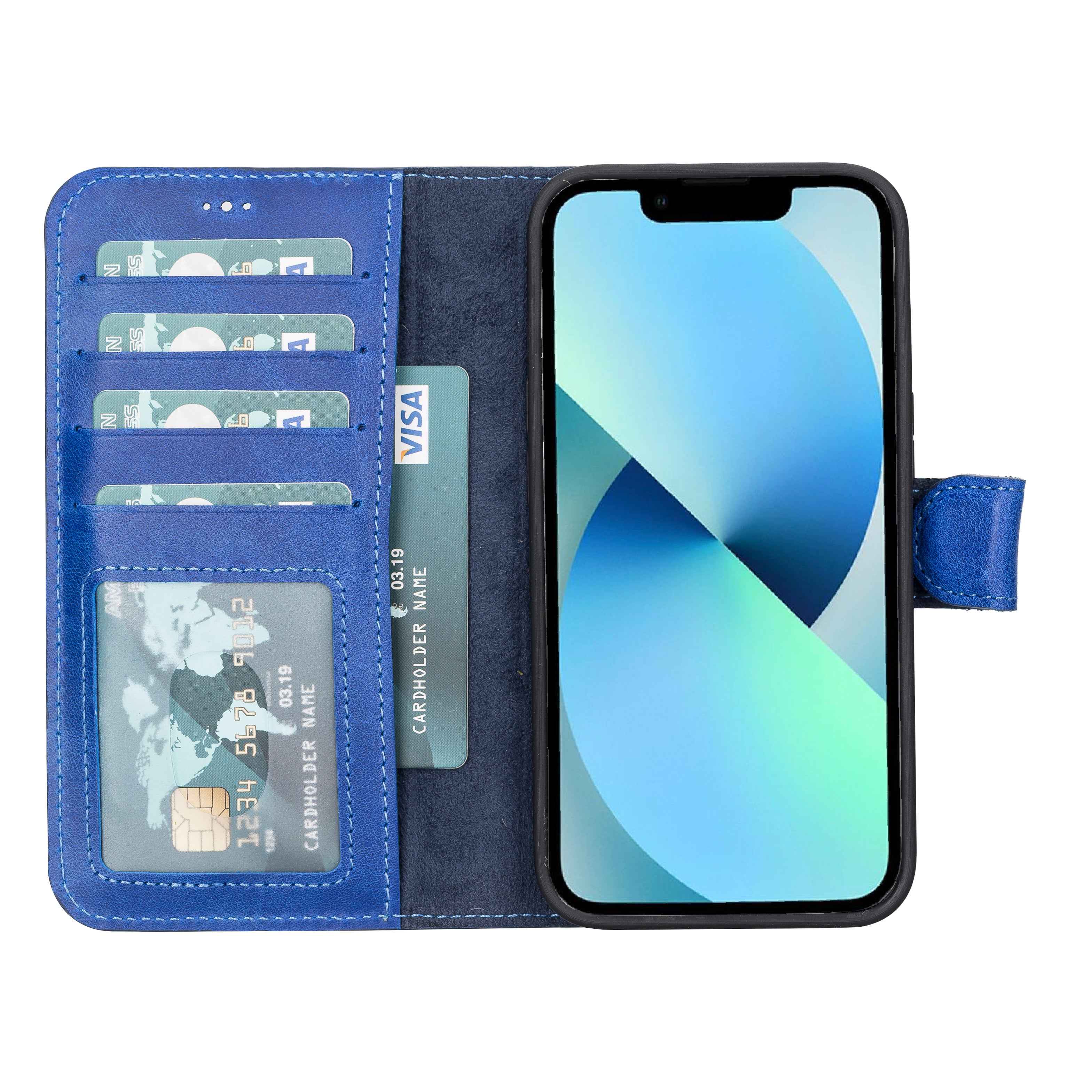 Bayelon iPhone 13 Pro Leather Wallet Case with Kickstand