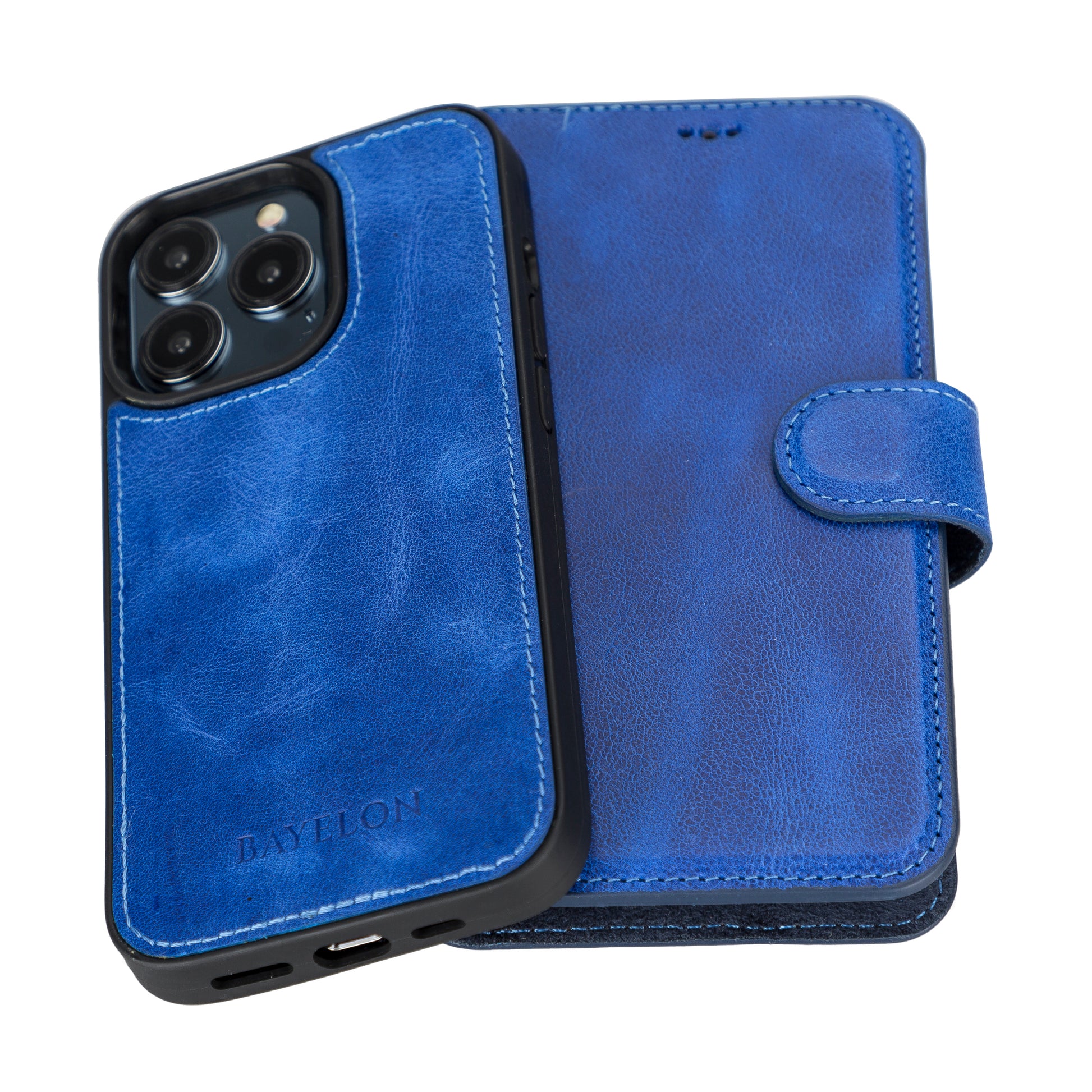 Bayelon iPhone 13 Pro Leather Wallet Case with Kickstand #color_