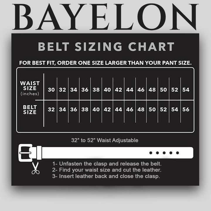 Croco Print Full Grain Leather Single Row Hand Stitched Black Belt for Men Bayelon