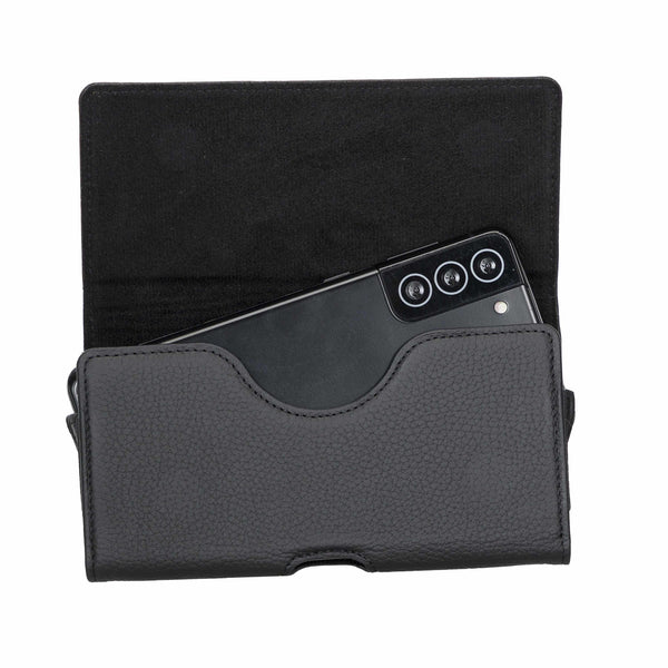Full Grain Leather Belt Holster Case for iPhone 14/15 Pro and Samsung S23 Bayelon