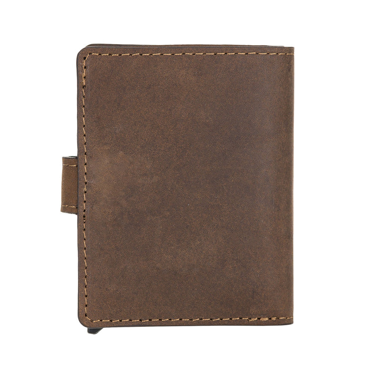 Palermo Smart Handcrafted Full Grain Leather Wallet & Mechanical Card Holder with RFID Bayelon