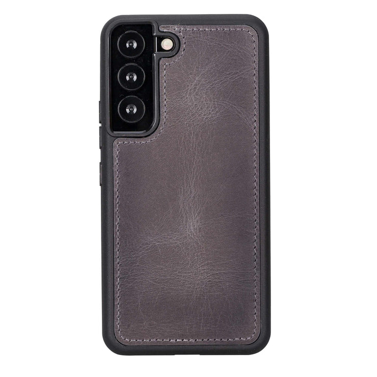 Trifold Full Grain Leather Wallet Case for Samsung Galaxy S22 / S22 Plus / S22 Ultra Bayelon