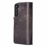 Trifold Full Grain Leather Wallet Case for Samsung Galaxy S22 / S22 Plus / S22 Ultra Bayelon