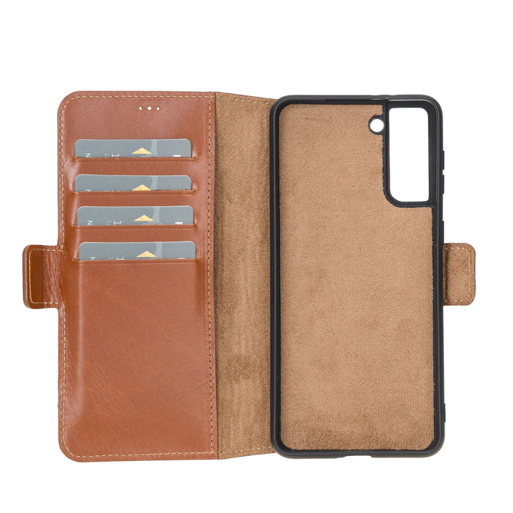 Samsung Galaxy S21 Plus Flip Cover Handcrafted Full Grain Leather Wallet Case Bayelon