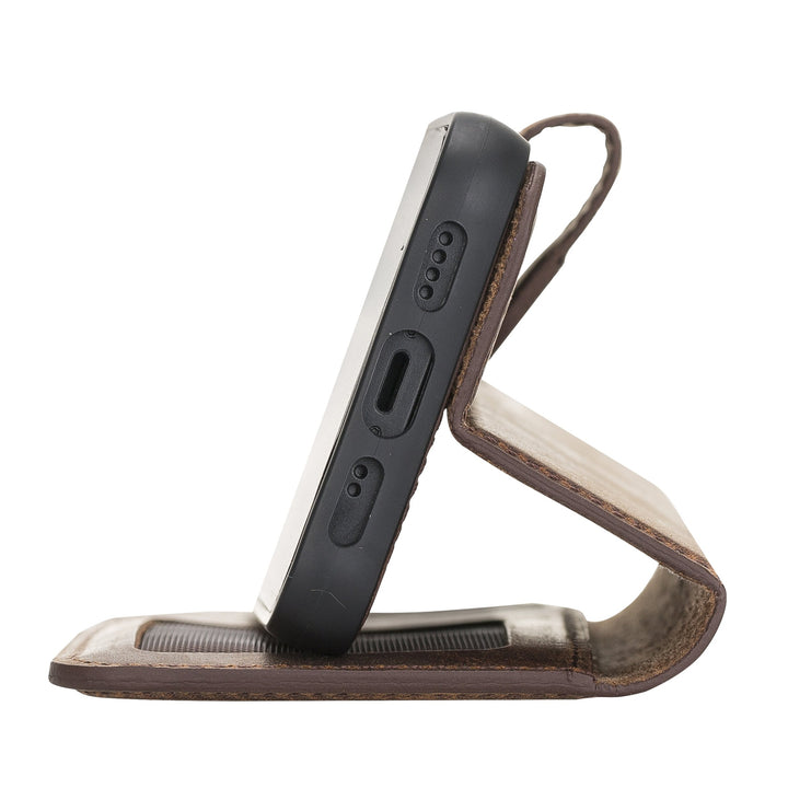 iPhone 12 Mini 5.4" Leather Magnetic Detachable Wallet Case