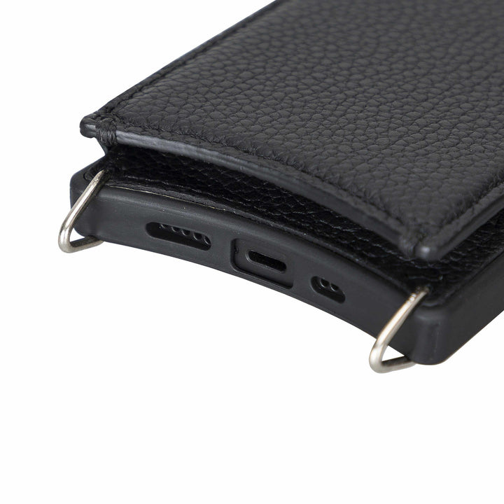 iPhone 12 Pro Max Crossbody Full Grain Leather Phone Case Bayelon