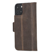 iPhone 13 Mini Flip Cover Full Grain Leather Wallet Case with Kickstand Feature Bayelon